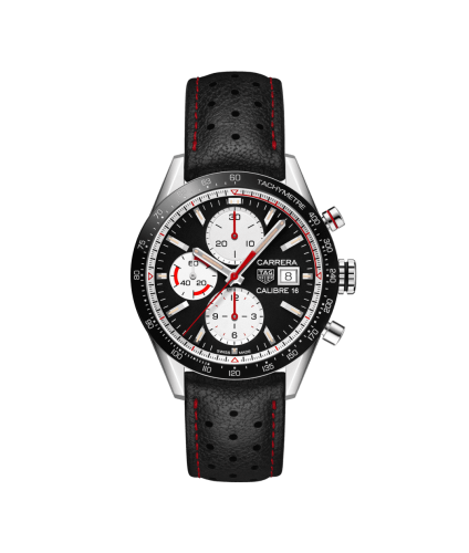 TAG Heuer Carrera Calibre 16 41 Stainless Steel / Black Retro / Calf